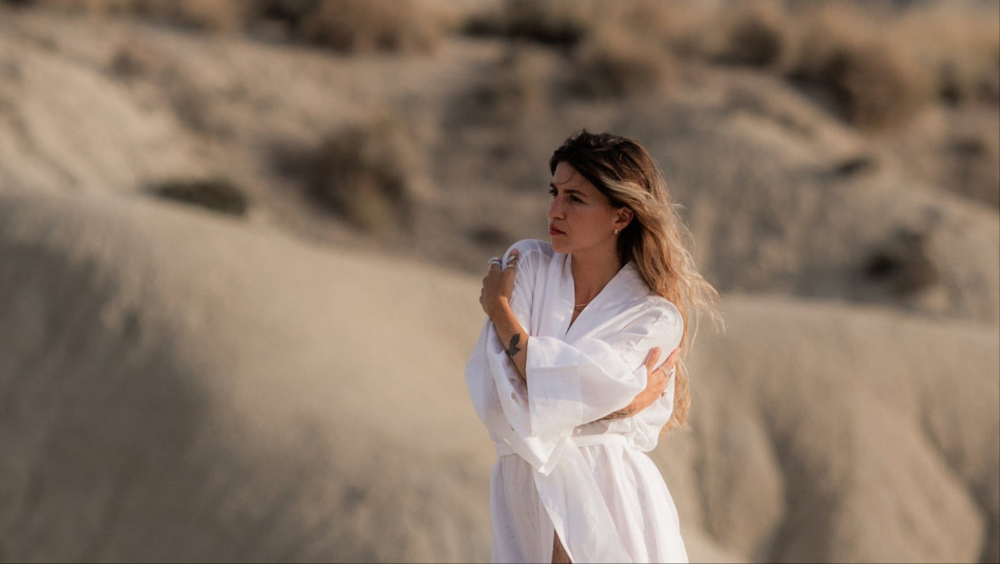 Linen maxi kimono dress “Lono”