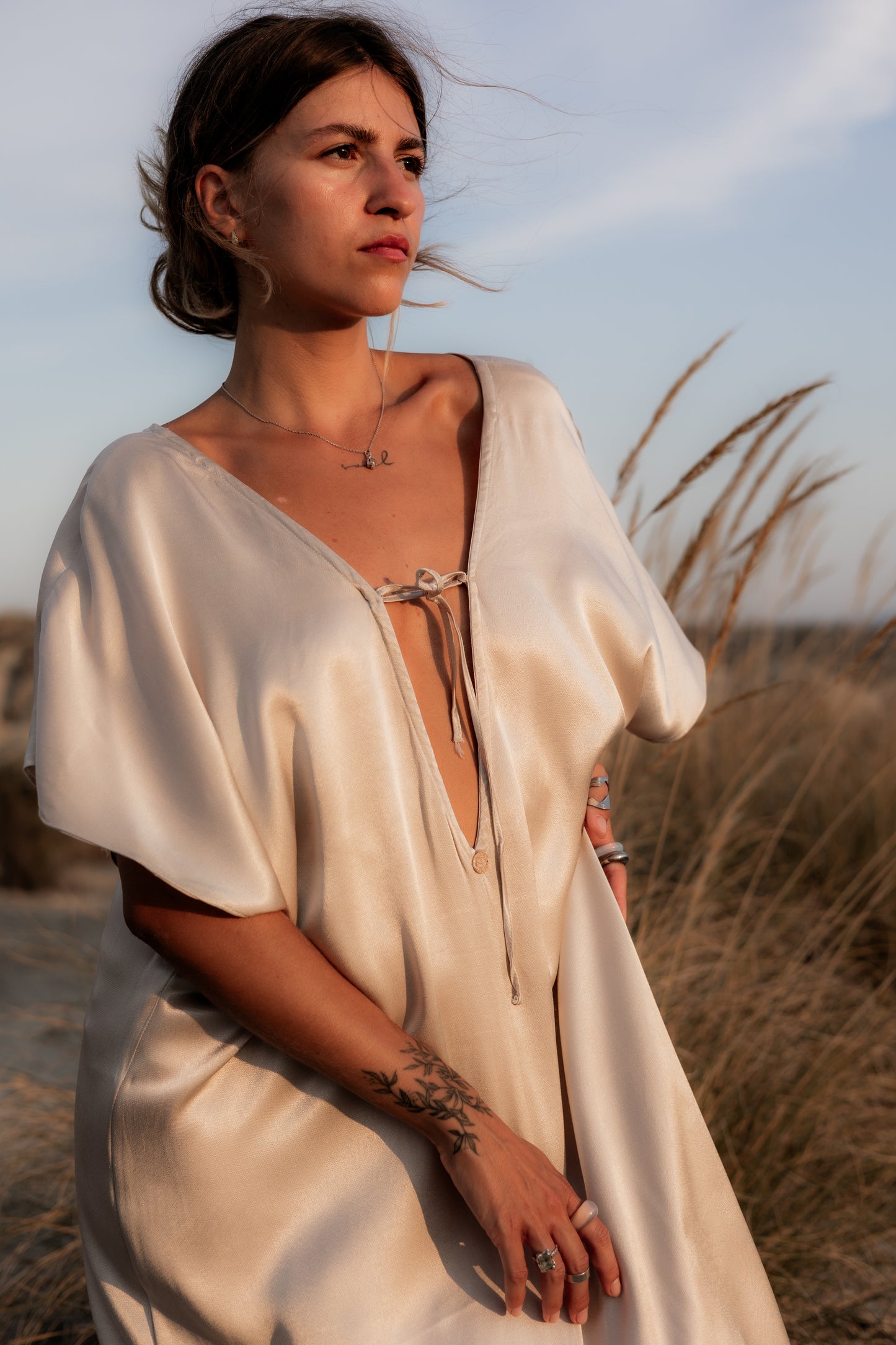 Transformer dress “Center of the Sun” milk from 100% viscose