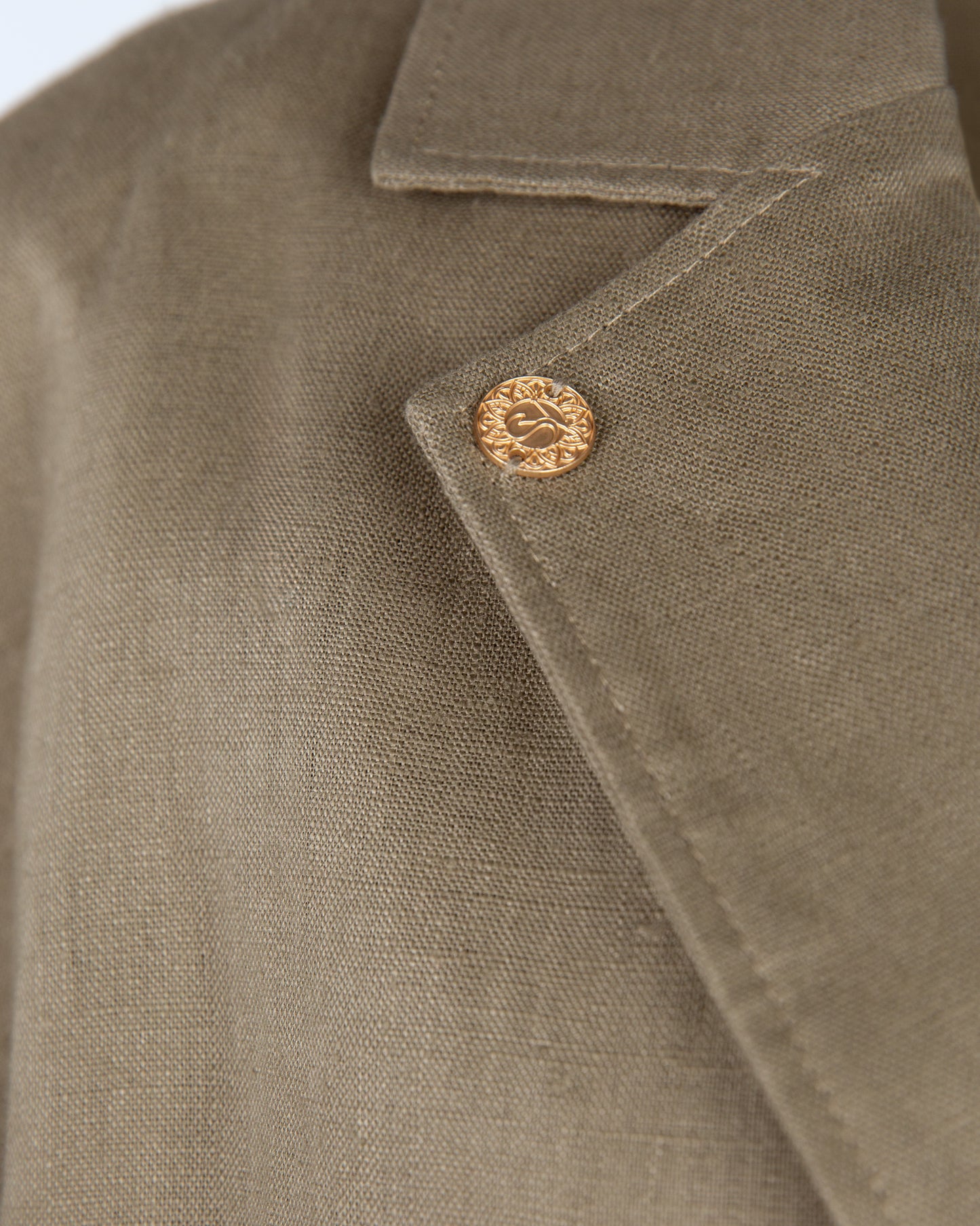 Trench coat made of 100% linen with cotton lining, beige