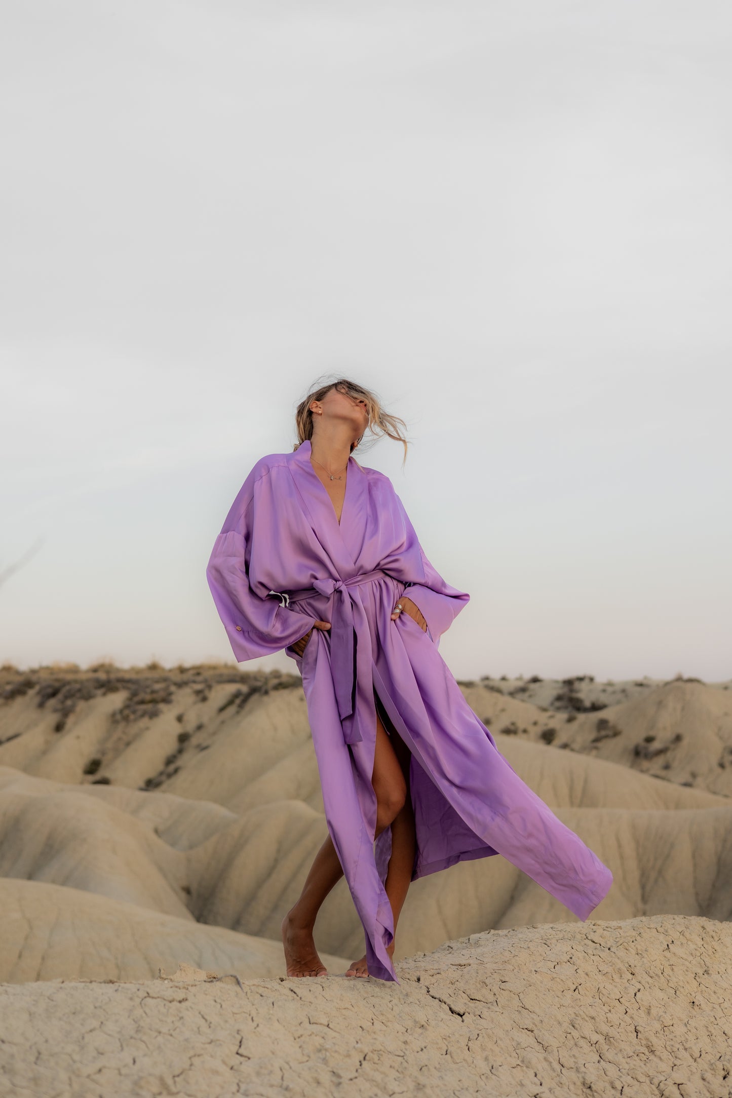 Maxi kimono dress purple “Intuition”