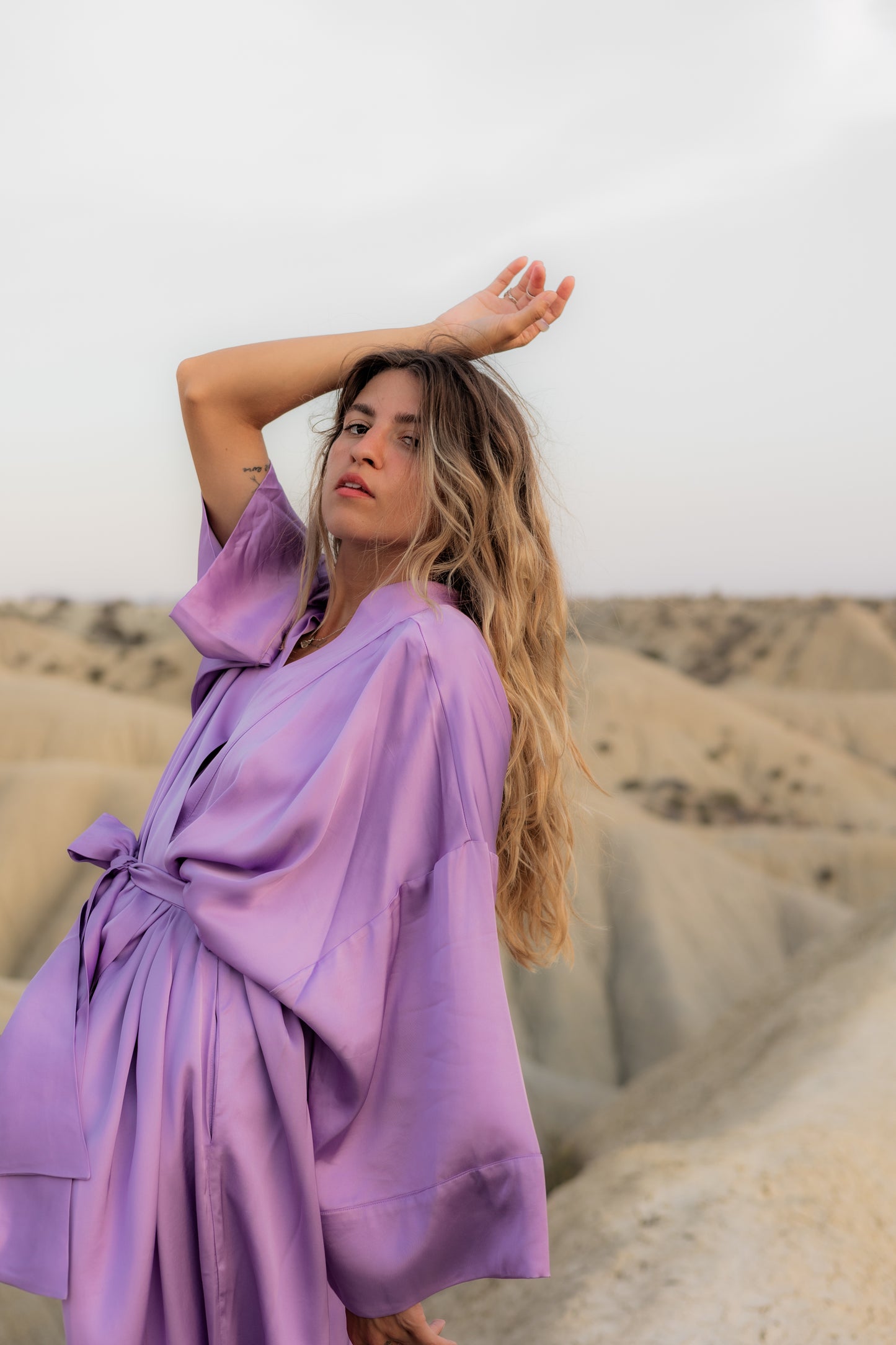 Maxi kimono dress purple “Intuition”
