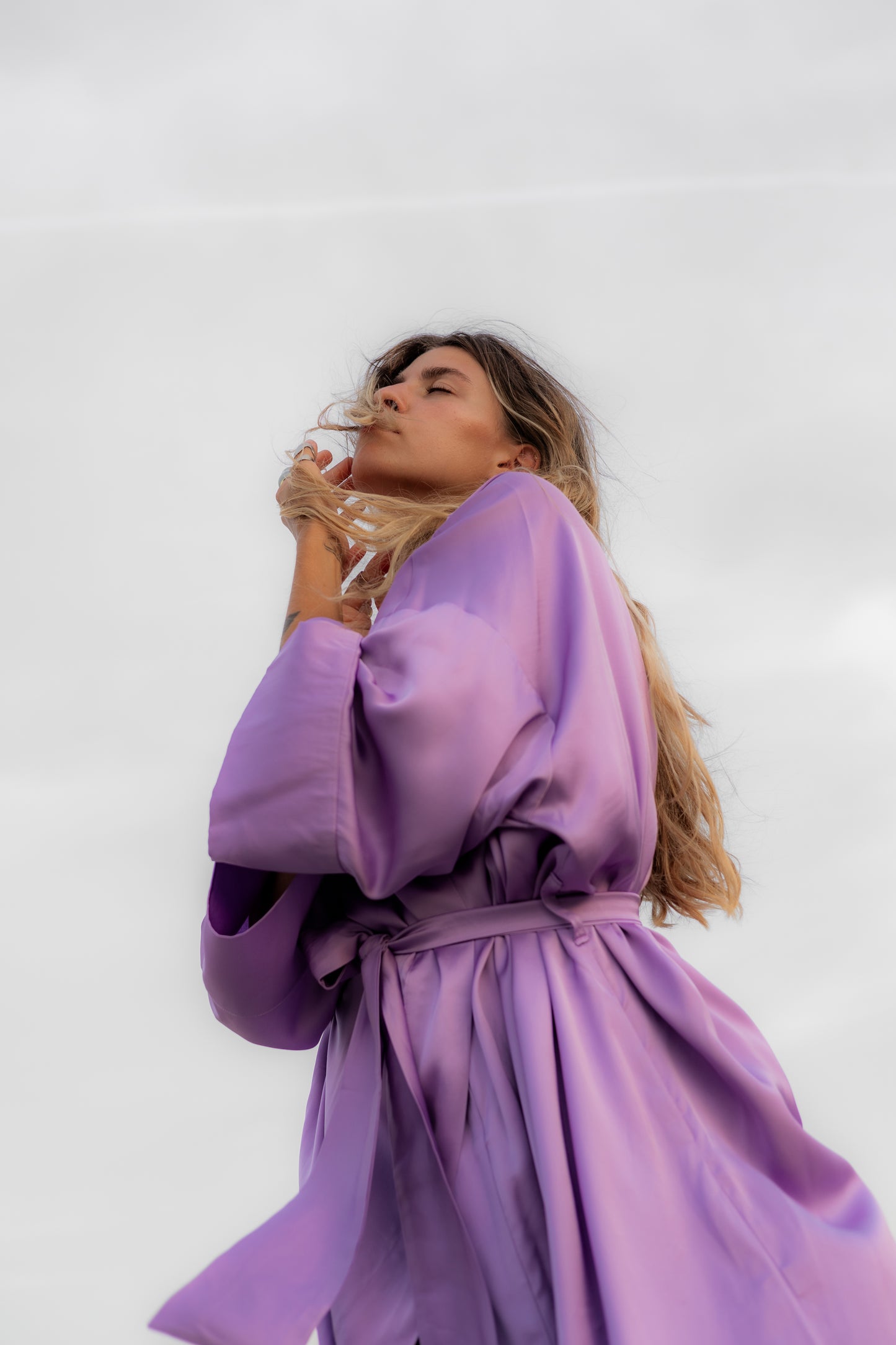 Maxi kimono dress purple “Intuition”