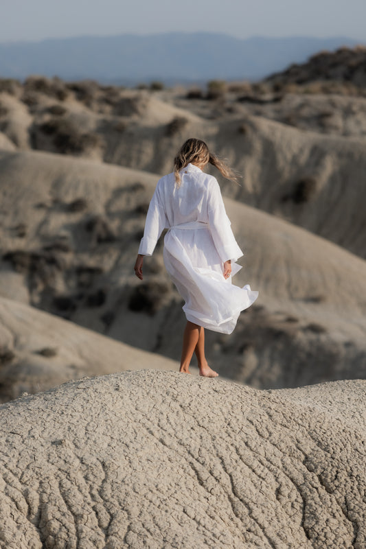 Linen maxi kimono dress “Lono”