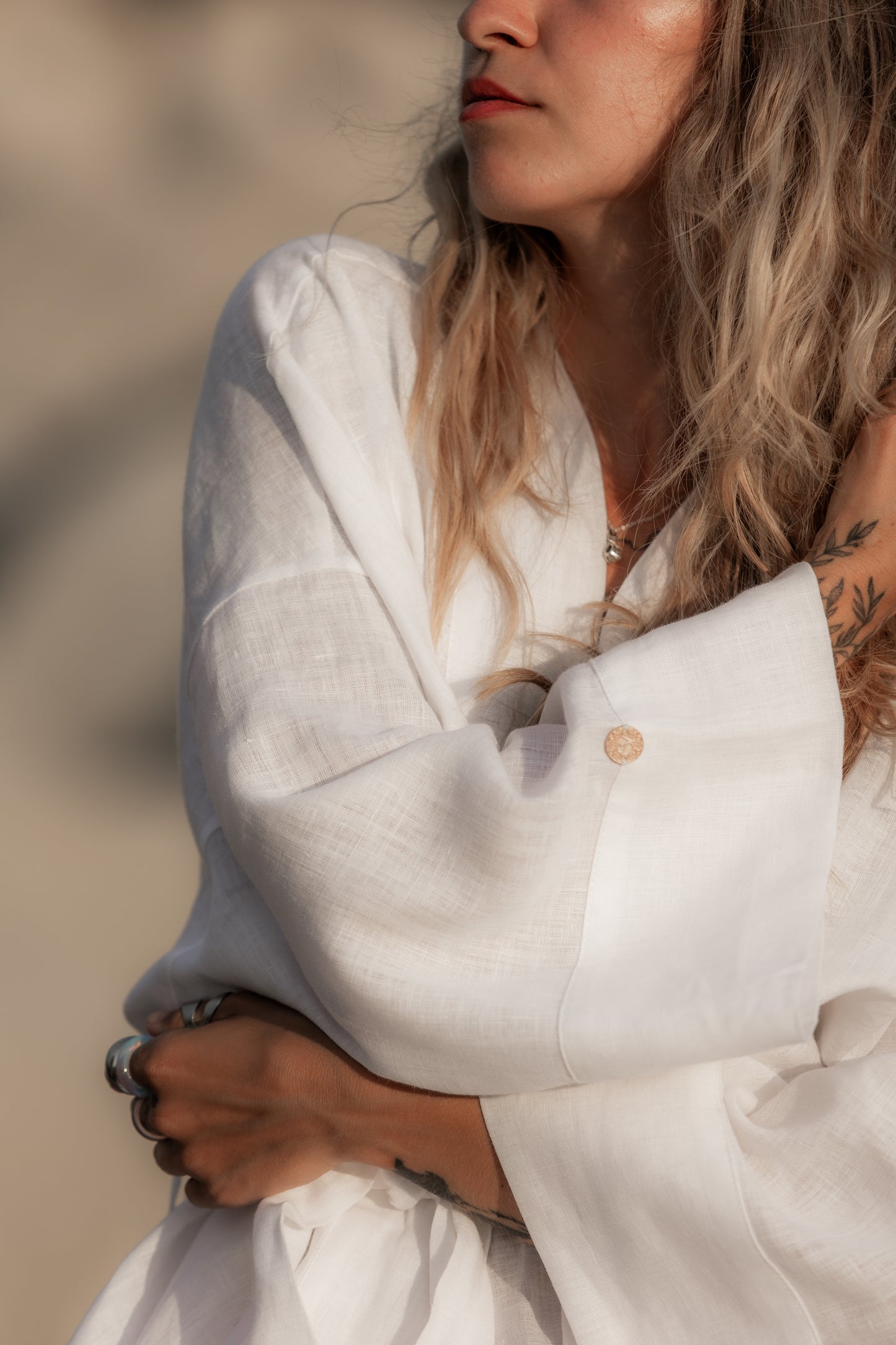 Linen maxi kimono dress “Lono”